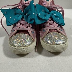 Nickelodeon JoJo Siwa Girl's Glitter High Top Sneakers - Pink Little Girl Sz 13